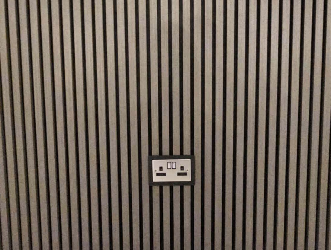 Acoustic Panel with plug cut out